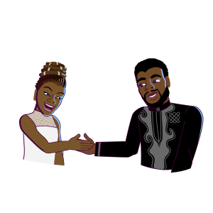 marvel black panther animated messaging sticker