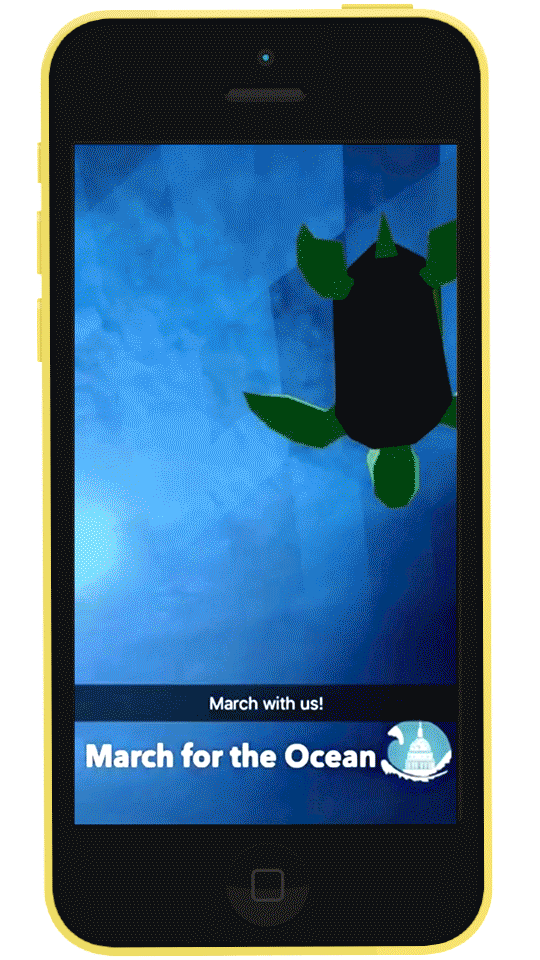 march for the ocean snapchat augmented reality effect