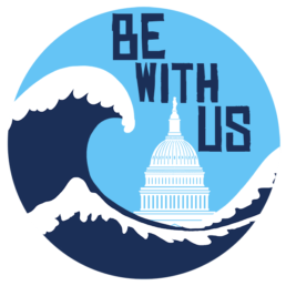 march for the ocean illustrated sticker