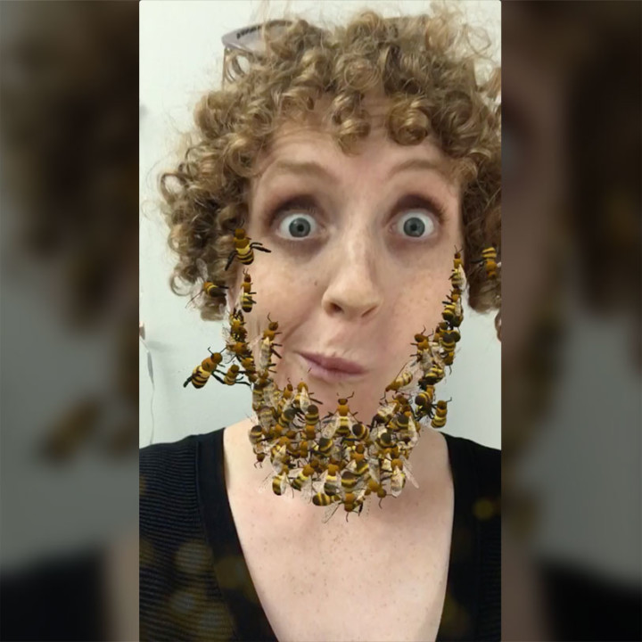 Bee Beard Snpachat Augmented Reality Lens Effect