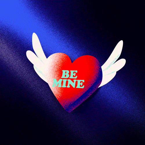 BE MINE Hearts Valentin's Day animation