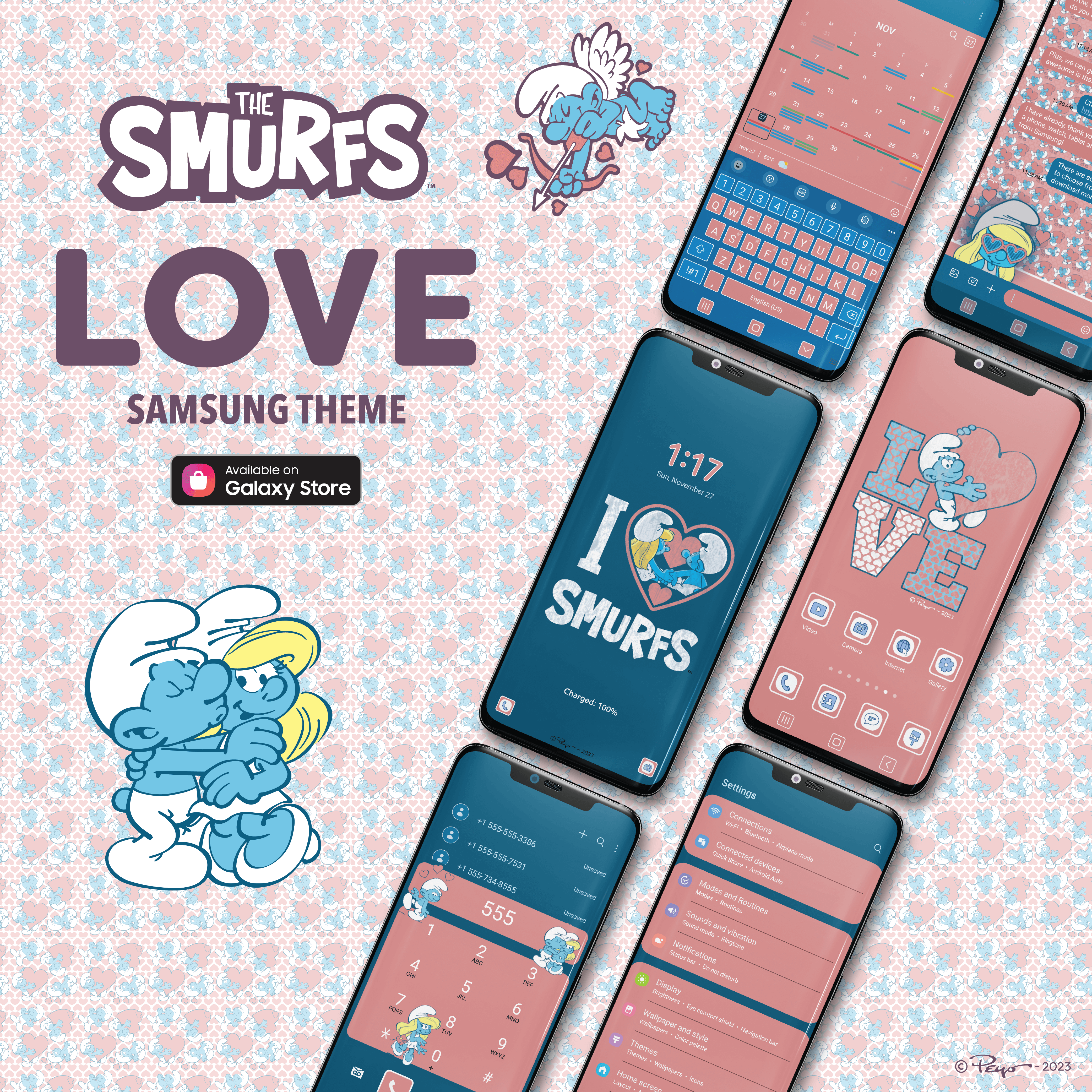 Samsung Valentines Smurfs